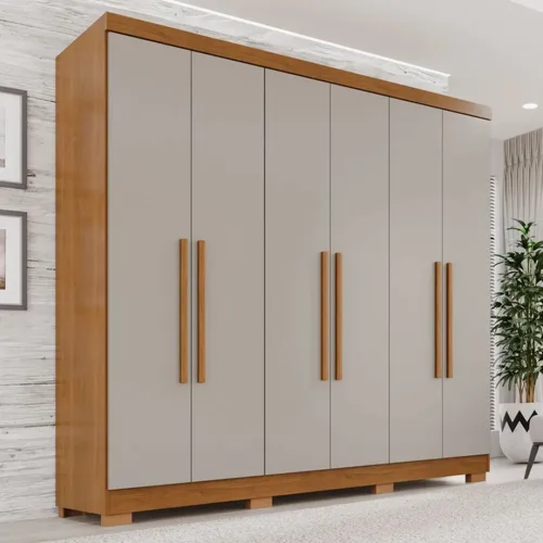 Guarda-roupa Casal 6 Portas 2 Gavetas França Espresso Móveis