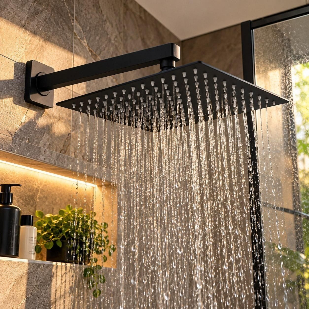 Ducha Chuveiro Quadrada Cromada Em Inox 30x30