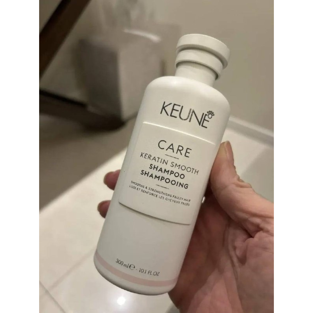 Shampoo Keune Care Keratin Smooth 300ml Reconstrução E Alisamento Para Cabelos Danificados