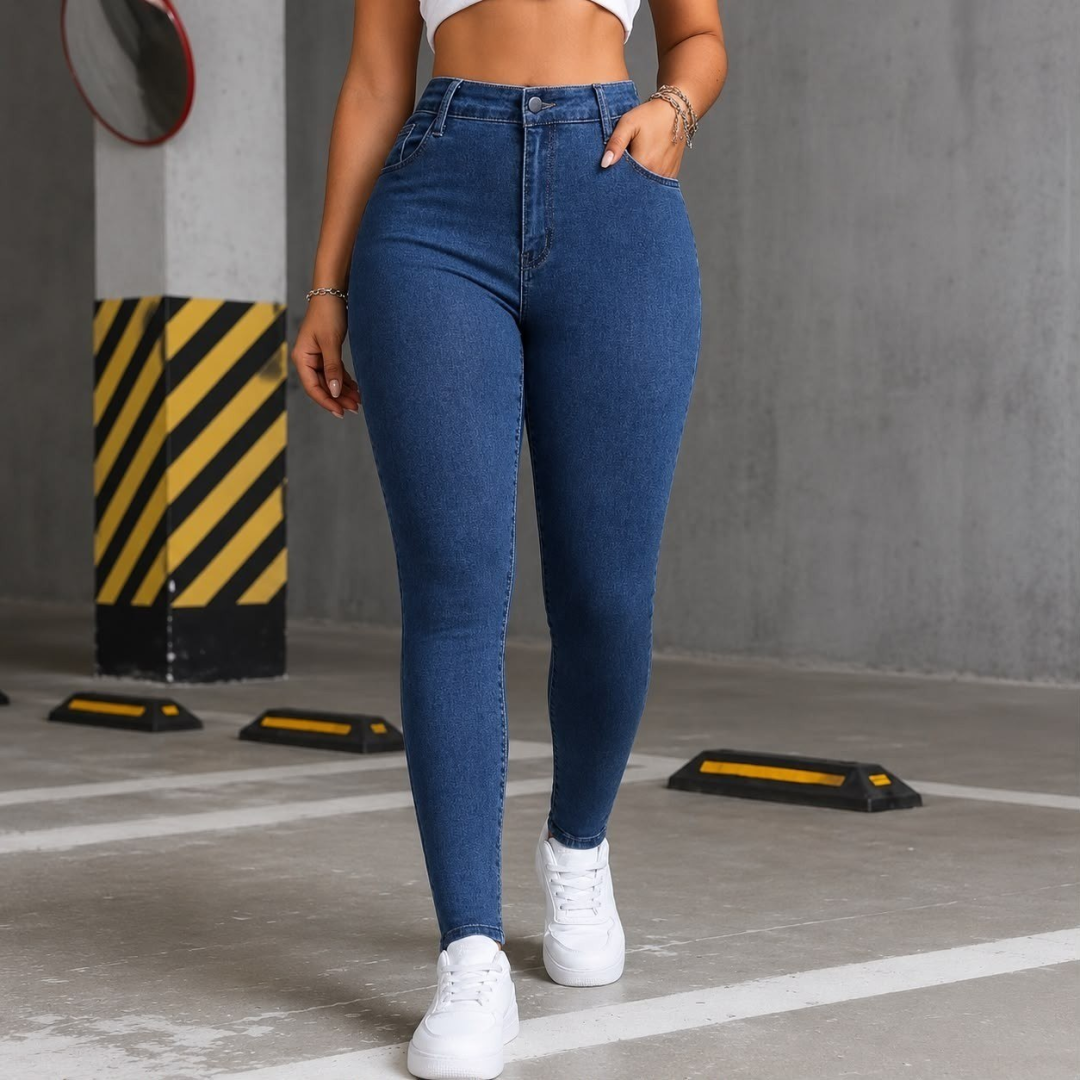 Calça Skinny Jeans Feminina Cintura Alta
