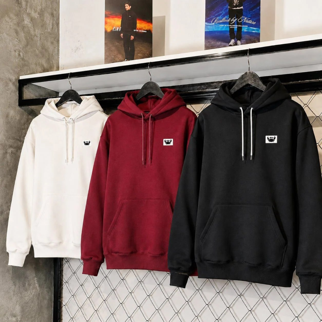 Moleton Capuz Blusa de Frio Lisa Cordão Neon Canguru