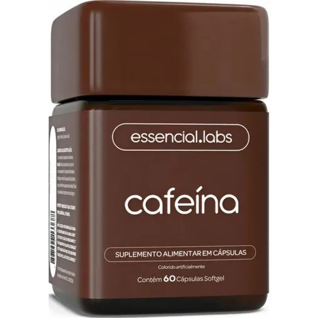 Cafeína 100% Pura 200mg por Cápsula 60 Cápsulas Softgel Termogênico com Fórmula Concentrada para a Máxima Absorção