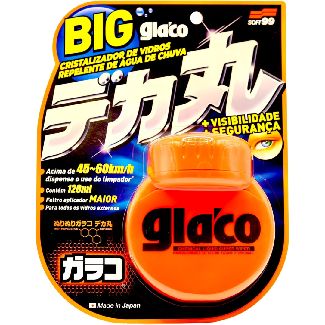 Glaco Big Cristalizador Repelente Água Vidros 120ml