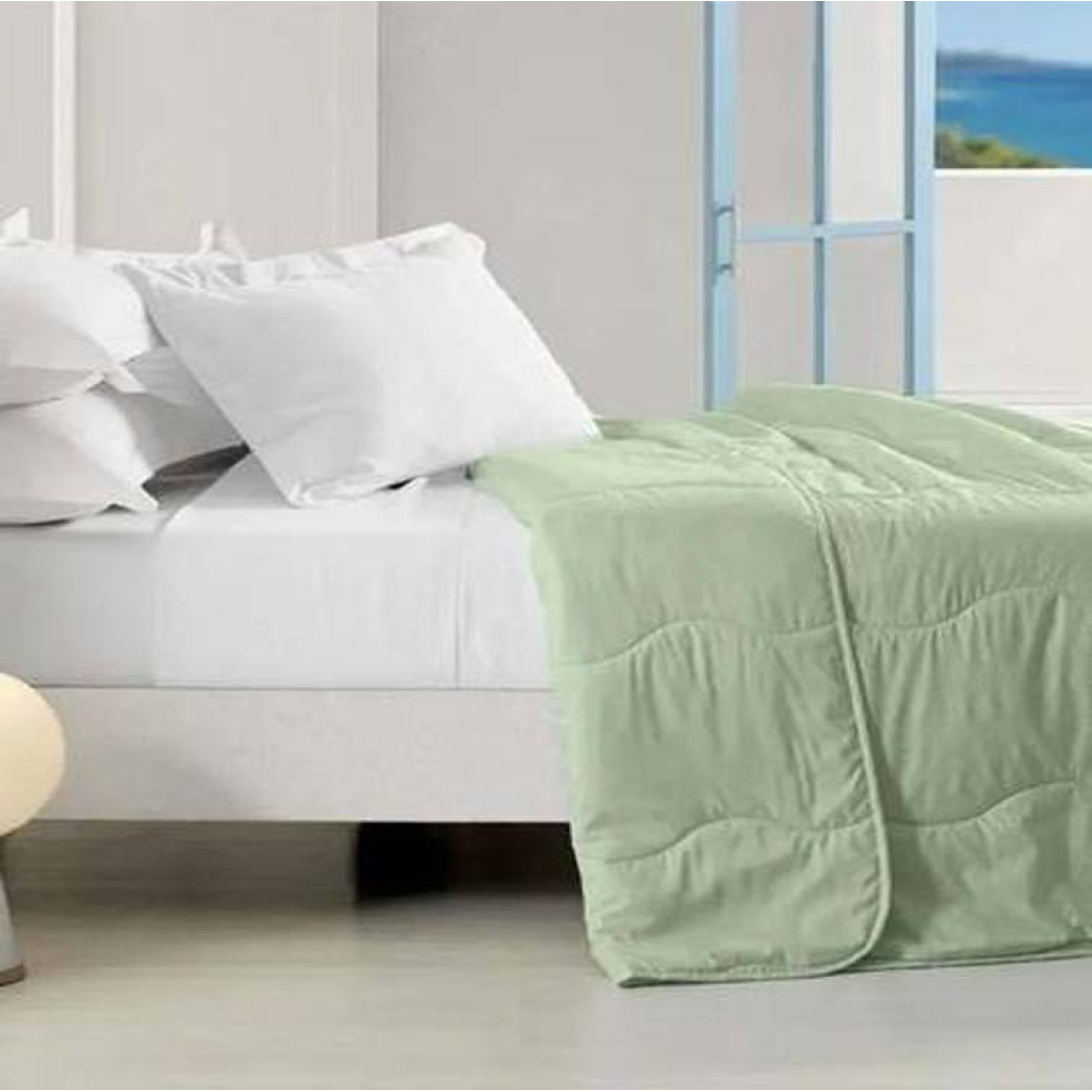Edredom Altenburg Verano Casal Diseño Lisa Color Verde De 2.1m X 2.4m