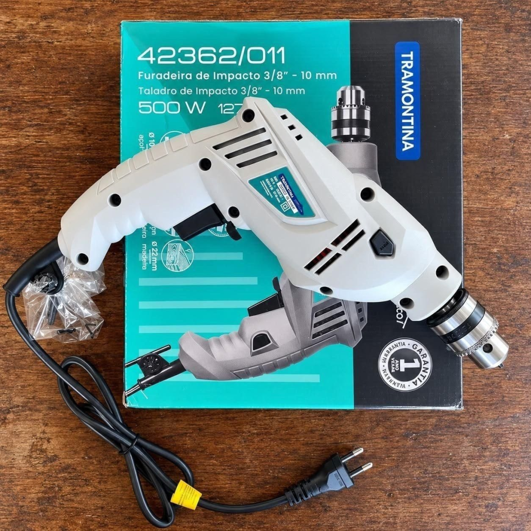 Furadeira De Impacto 500 W 3/8 Tramontina 110V