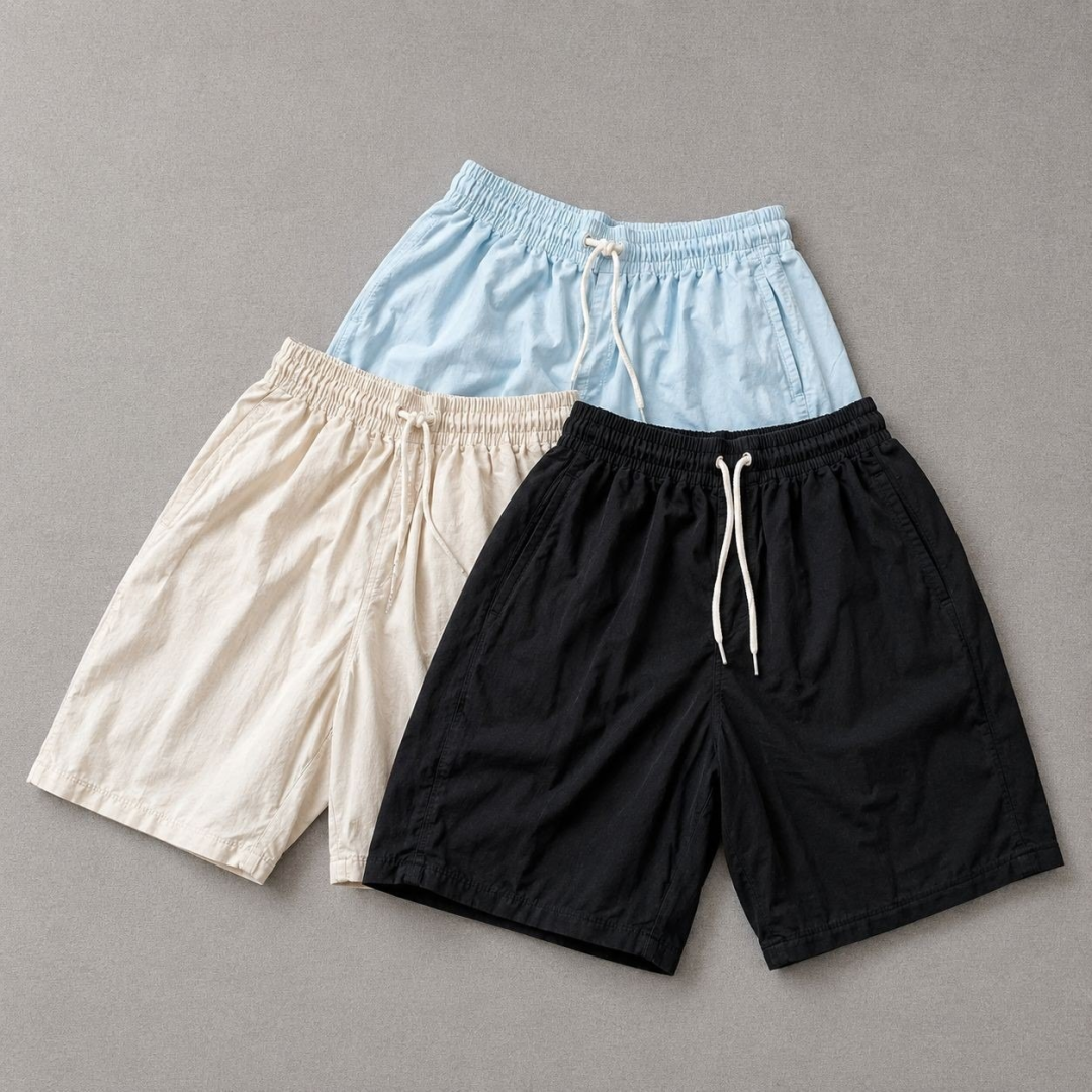 Kit com 3 Short de Linho