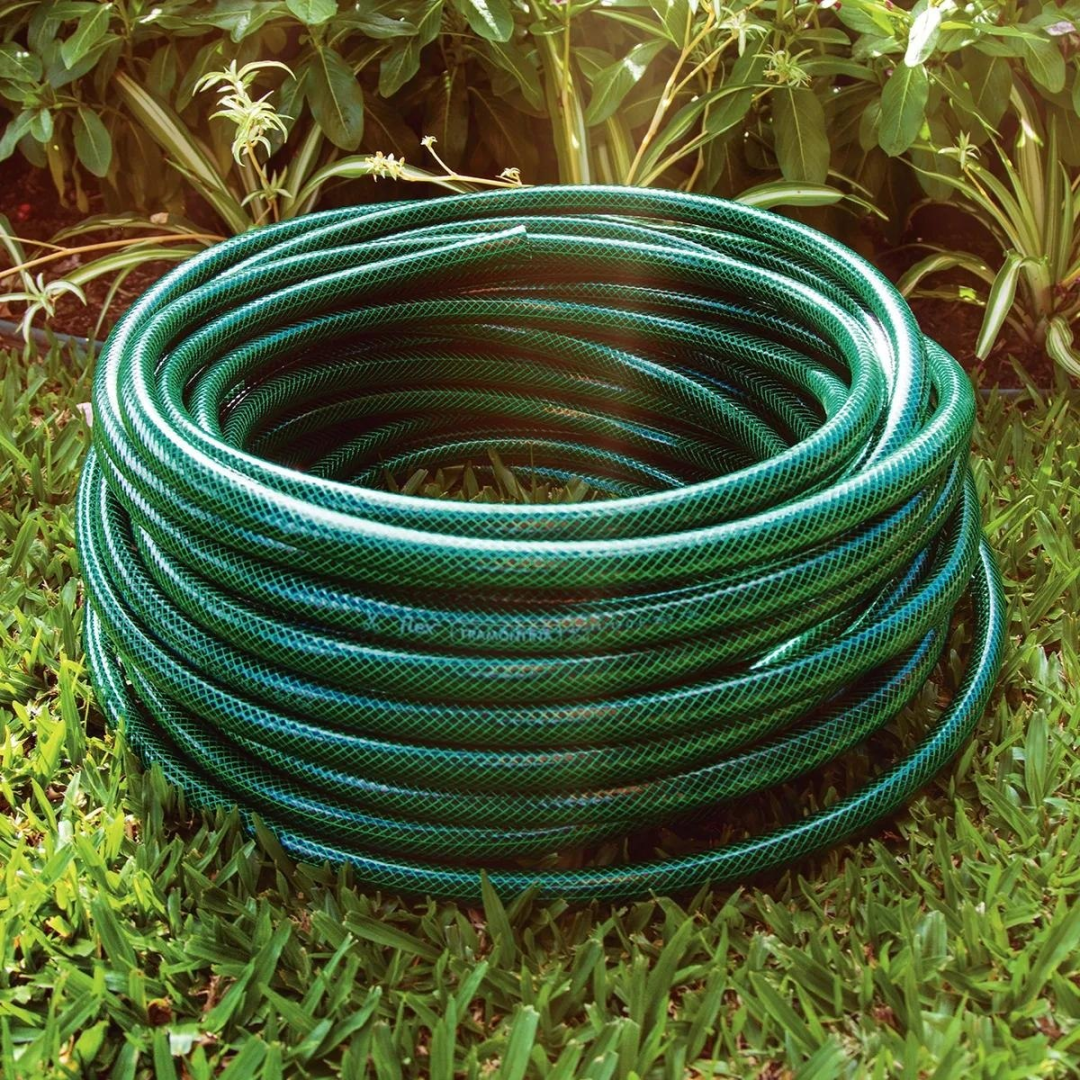 Mangueira Jardim Flexivel 30m Tramontina Reforçada 4 Camadas Cor Verde-escuro