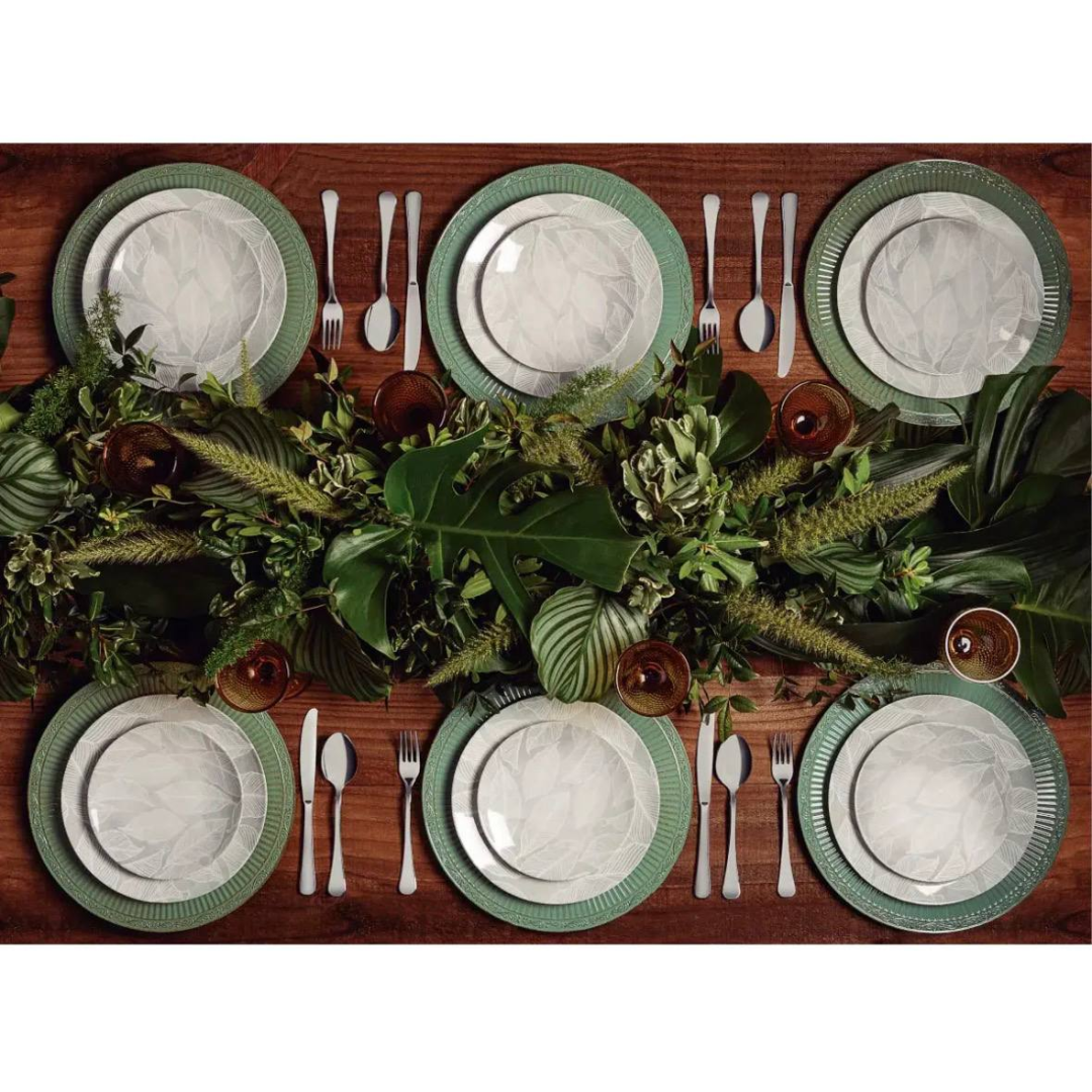 Aparelho De Jantar Tramontina Arbo Porcelana 20 Peças Cinza Florido