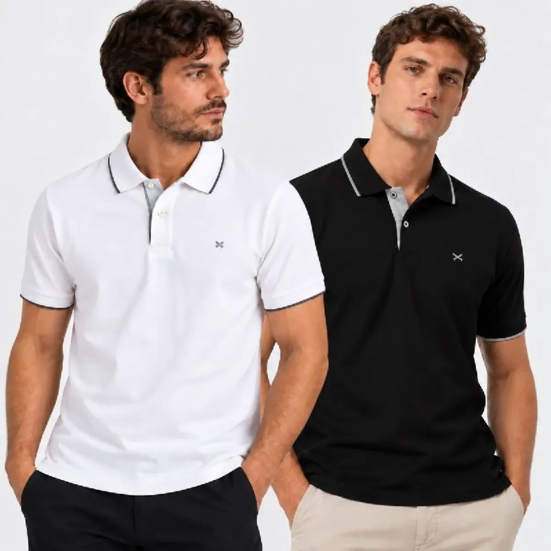 Kit 2 Camisas Polo Masculina Hering Original Piquet