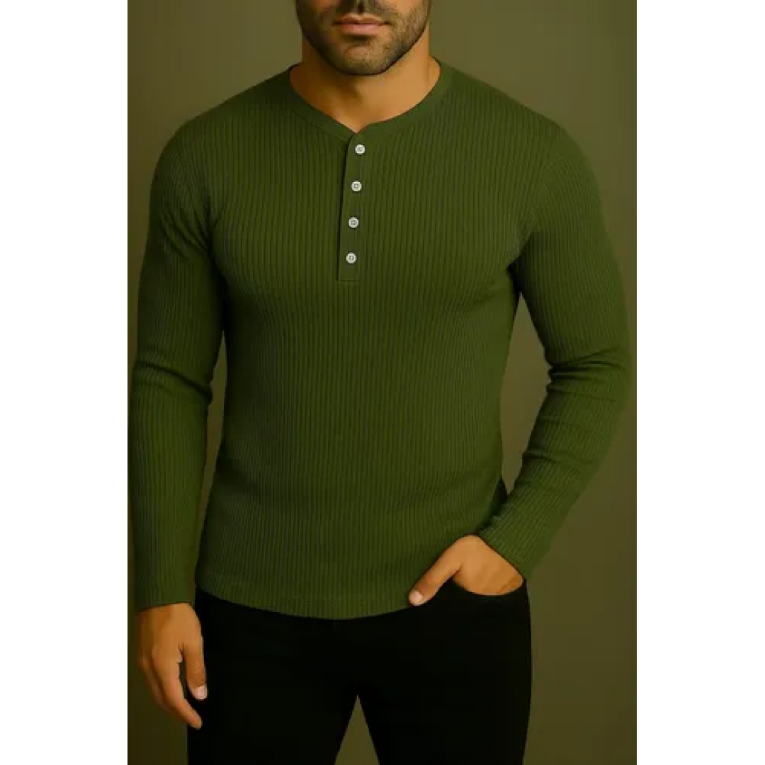 Camiseta Henley Slim (6 cores)