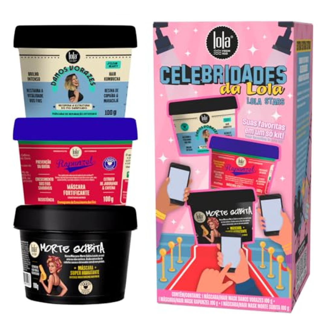 Kit Máscara Capilar Lola Star - Morte Súbita + Danos Vorazes + Rapunzel