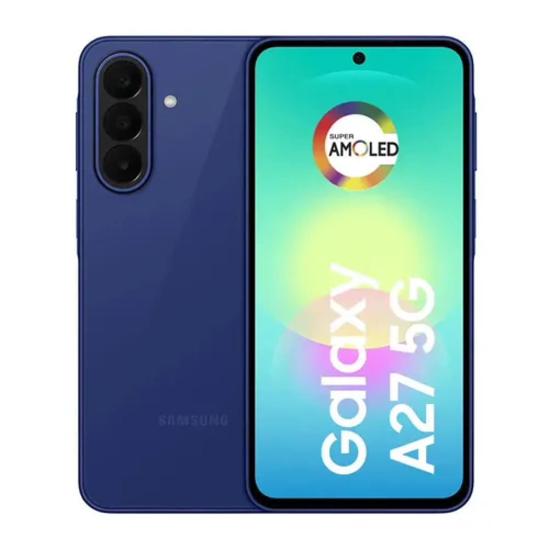 Smartphone Samsung Galaxy A27 5G 128GB 6GB, Super Amoled 6.7'', Câmera Tripla 50MP Selfie 12MP, 5000 mAh, Ip67, NFC, Dual Sim, Recursos IA Azul