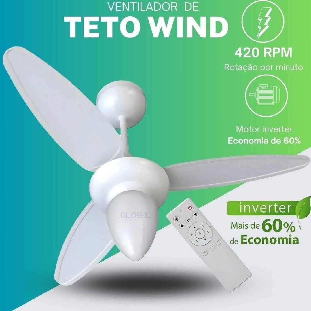 Ventisol Ventilador de teto wind br 3p inj