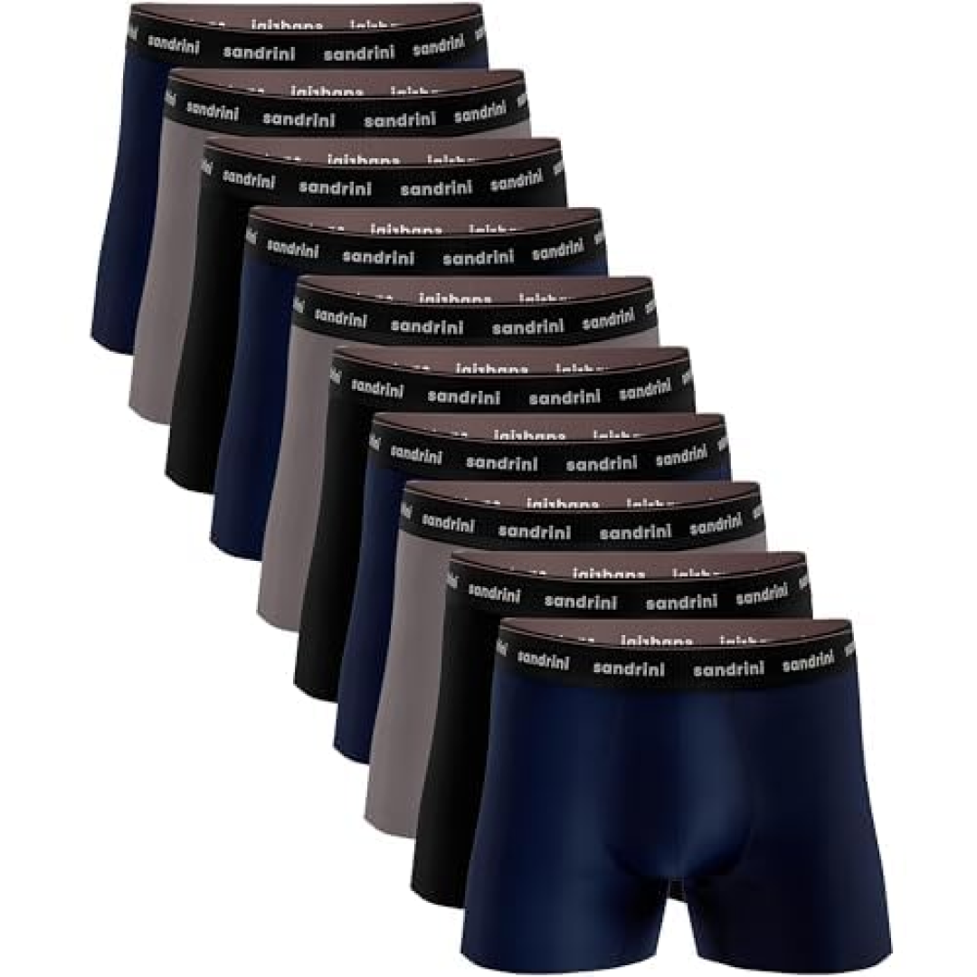Kit 10 Cuecas Boxer Sandrini Masculinas Algodão Conforto