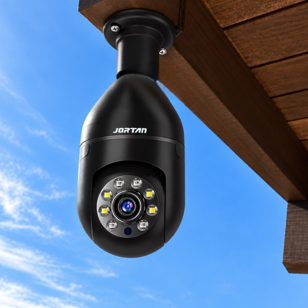 Kit com 2 Câmeras Lâmpada Segurança IP WiFi 360° Visão Colorida