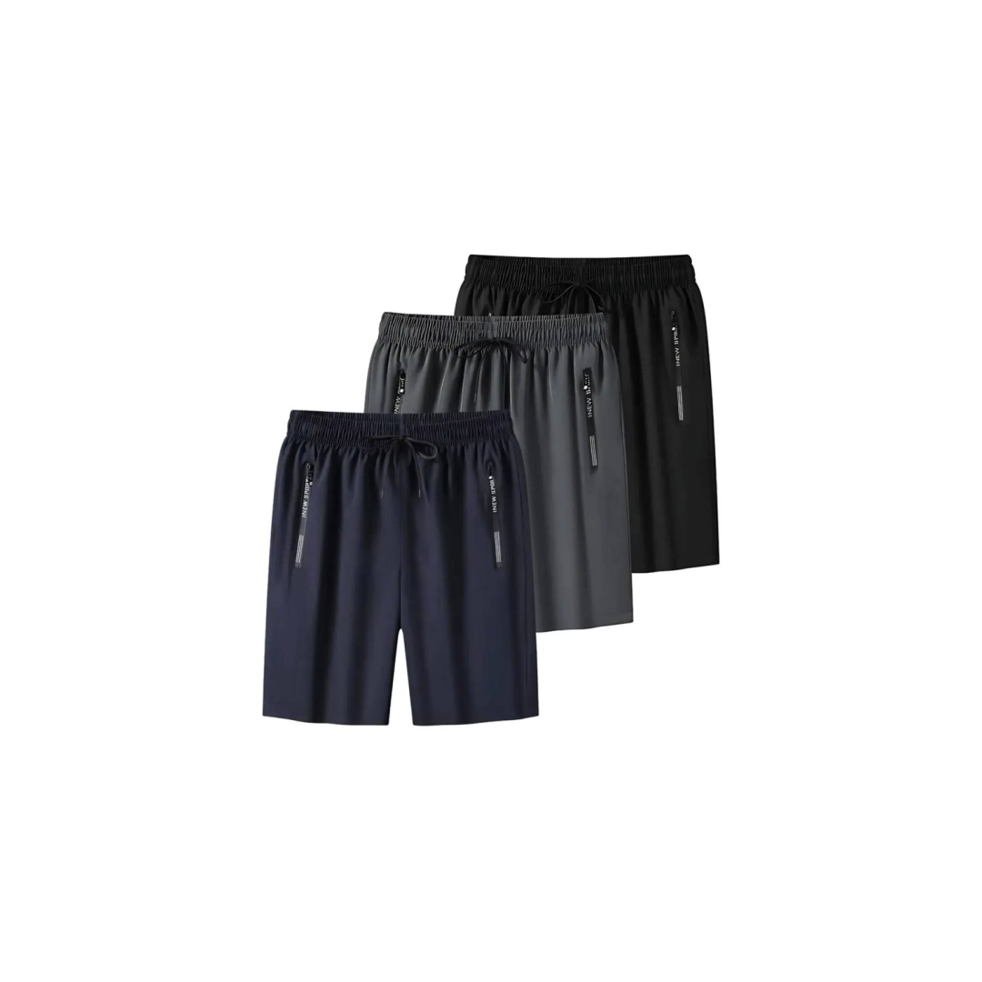 Kit com 3 Bermudas Seda Secagem Rápida