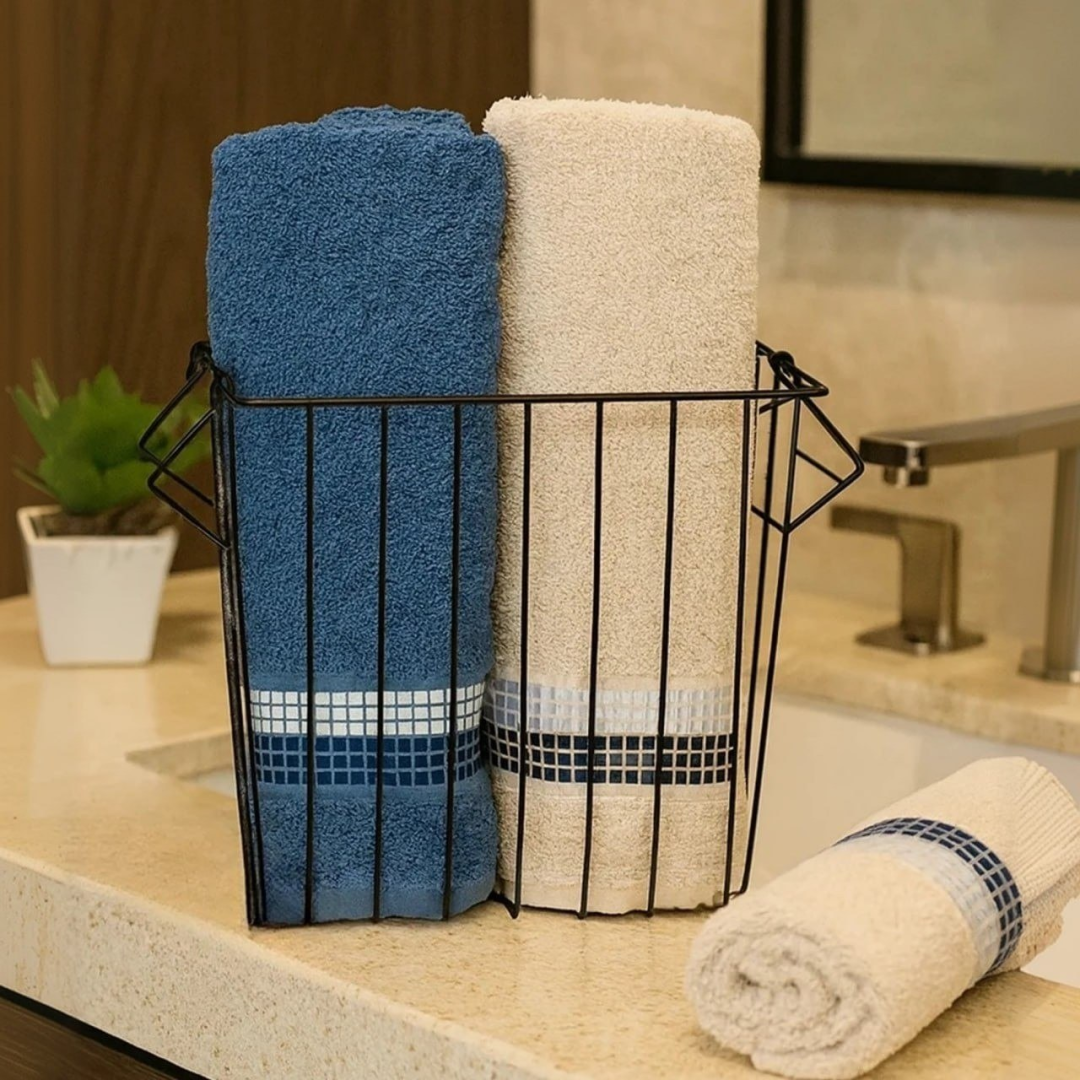 Kit com 3 Toalhas de Banho 3 Dimer Casa In