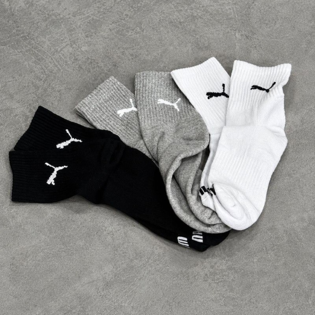 Kit com 6 Pares de Meias Puma Cano Médio