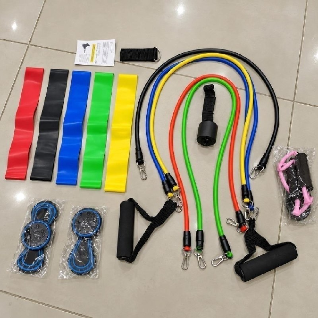 Kit com 20 Itens Fitness Esportivos Para Treino Em Casa