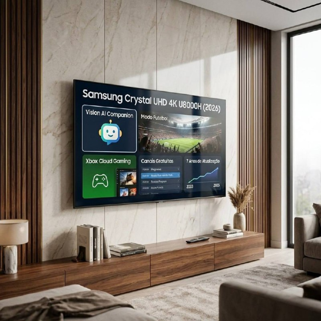 Samsung Smart TV 70" Crystal UHD 4K U8000H 2026