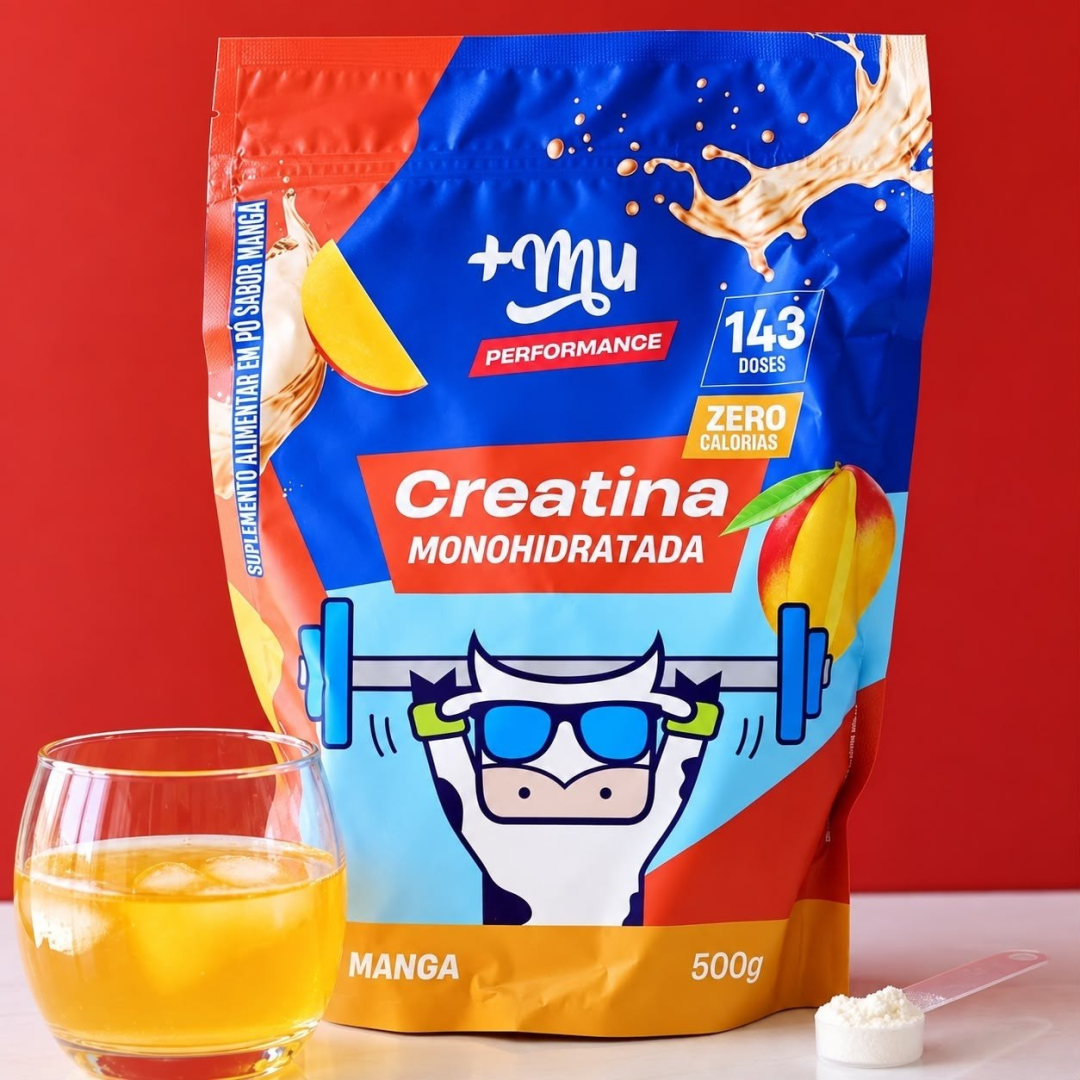 Creatina 100% Pura + Mu Sabor Manga 500g