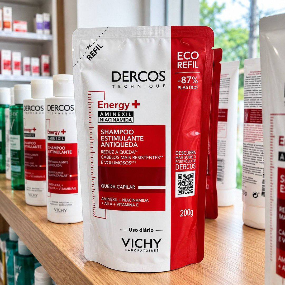 Shampoo Antiqueda Estimulante com Aminexil, Dercos Energy+ Vichy, 200g