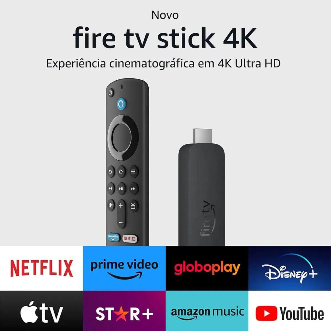 Fire Tv Stick 4k Com Alexa E Comandos De Tv Preto Amazon Preto De Voz