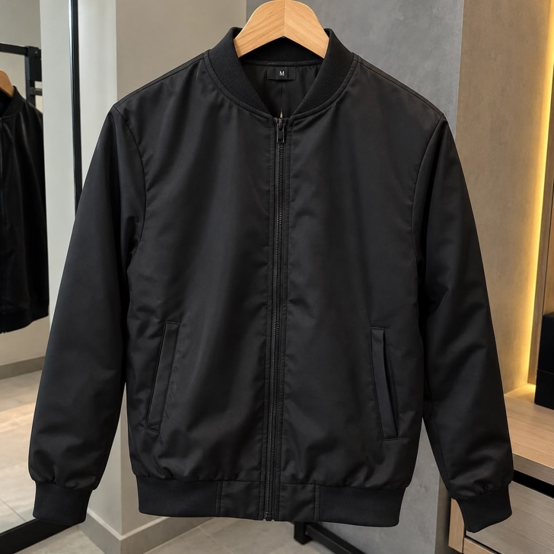 Jaqueta Bomber Chimpa com Zíper e Bolsos