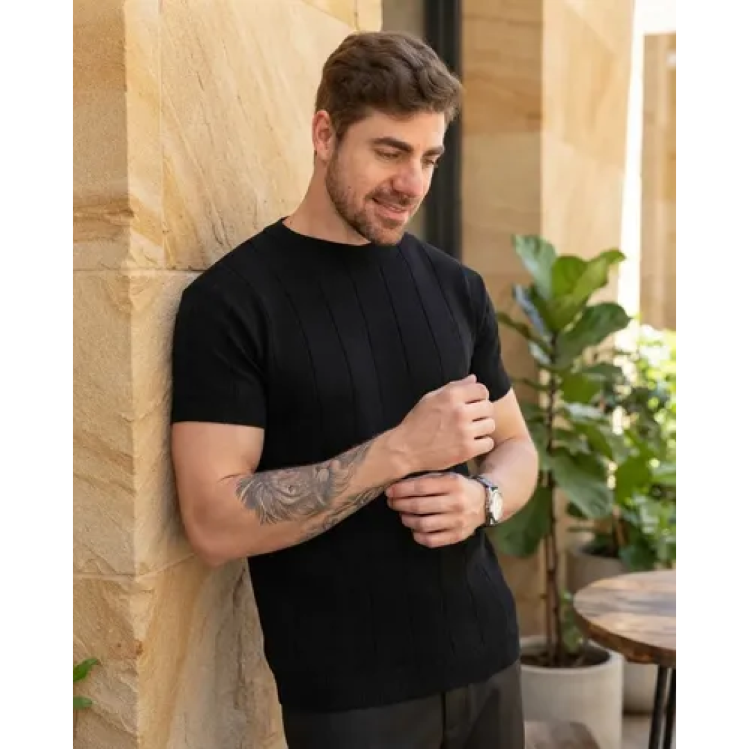 Camiseta Tricô Modal Canelada