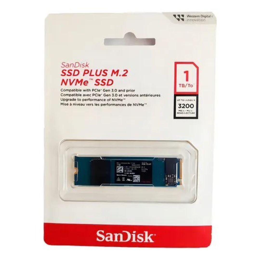 Ssd M.2 1tb Sandisk Plus Nvme 2280