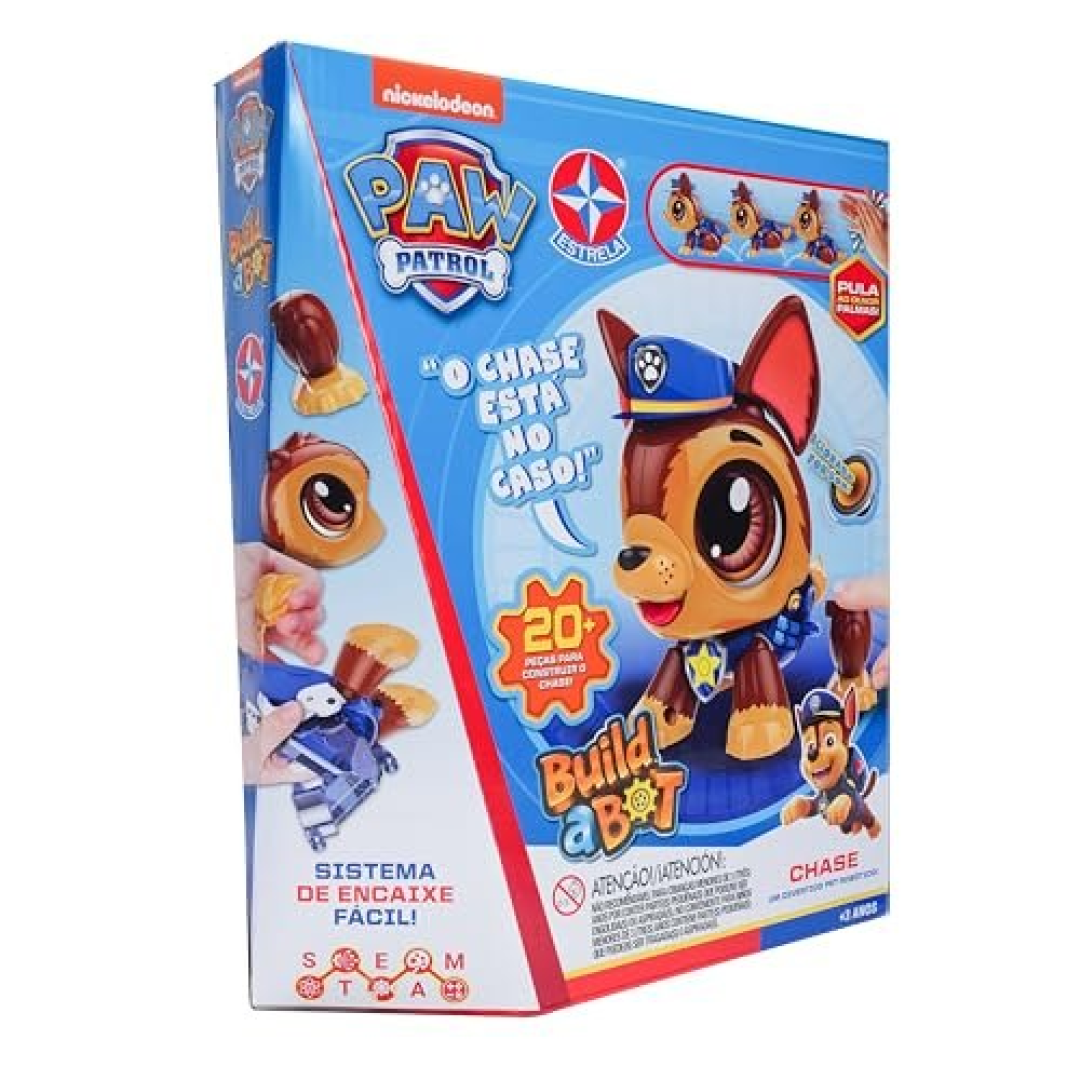 Brinquedos Estrela, Build a Bot Patrulha Canina Robô Chase, Multicolor