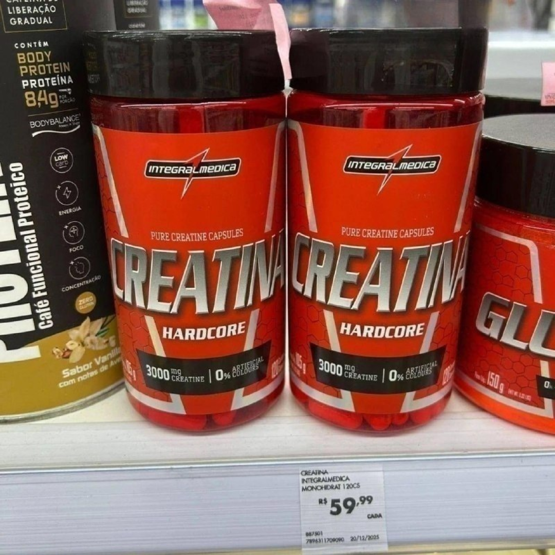 Creatina Hardcore 120 Cápsulas Integralmedica