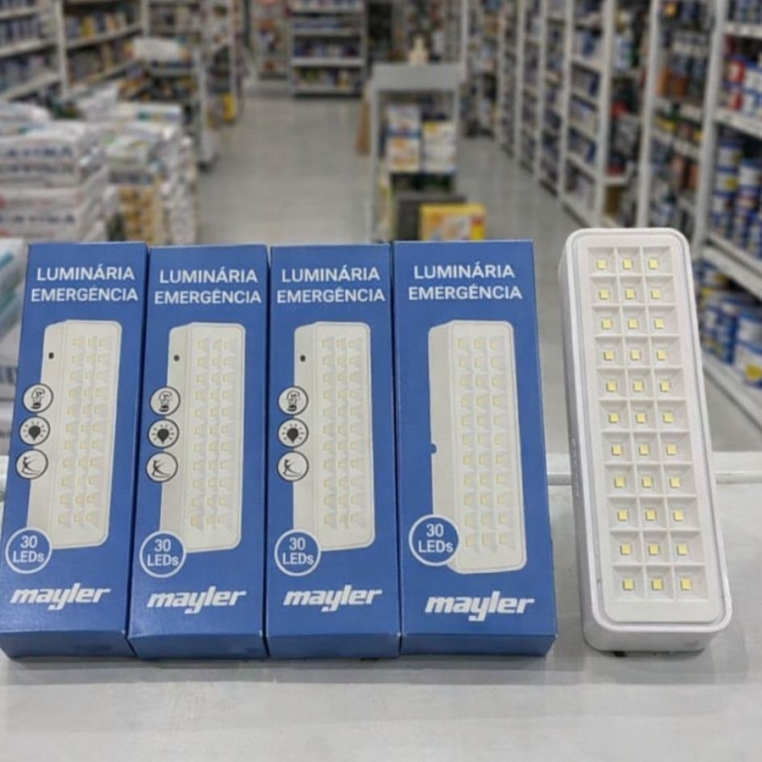 Kit com 5 Luminária de Emergências Recarregável