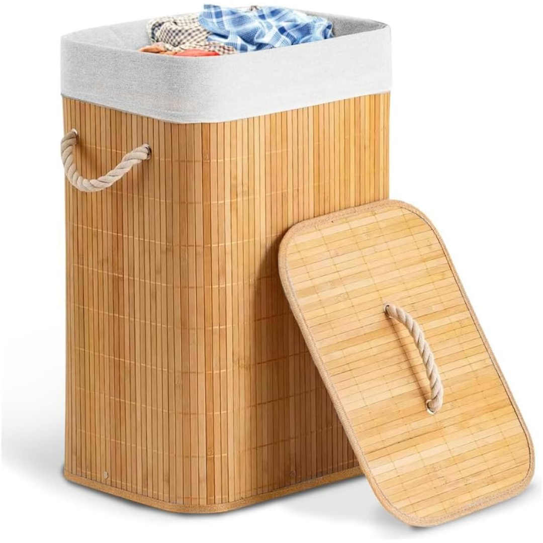 Cesto de Roupa Bambu 60L