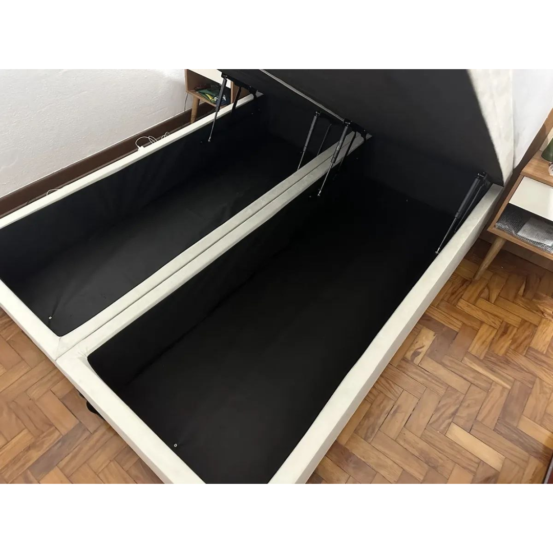 Cama Box Baú Queen C\ 30cm Prof Blindado Luxo