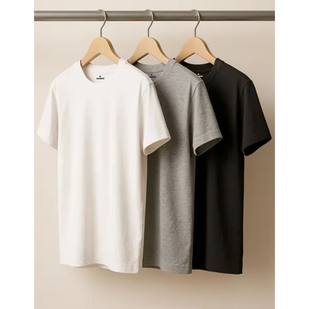 Kit com 3 Camisetas Sandrini Algodão
