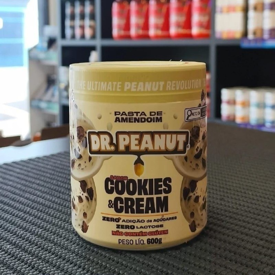 Pasta de Amendoim Dr. Peanut Cookies & Cream 600g