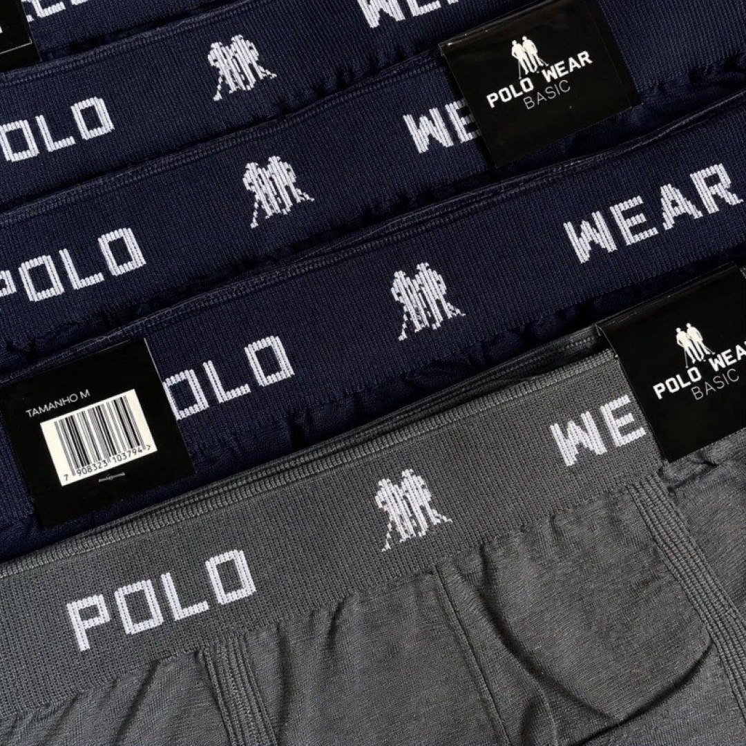 Kit com 10 Cuecas Boxer Lisa Polo Wear