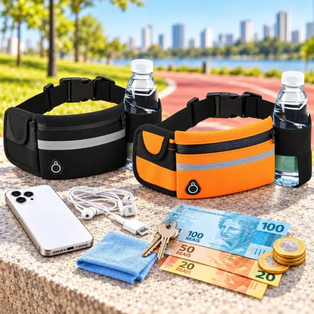 Kit com 2 Pochete Esportiva Impermeável Acessórios