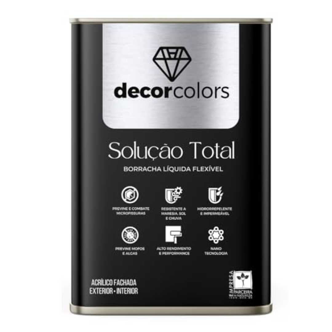 DECOR COLORS Tinta Borracha Líquida Solução Total 21,5kg (Cronos)