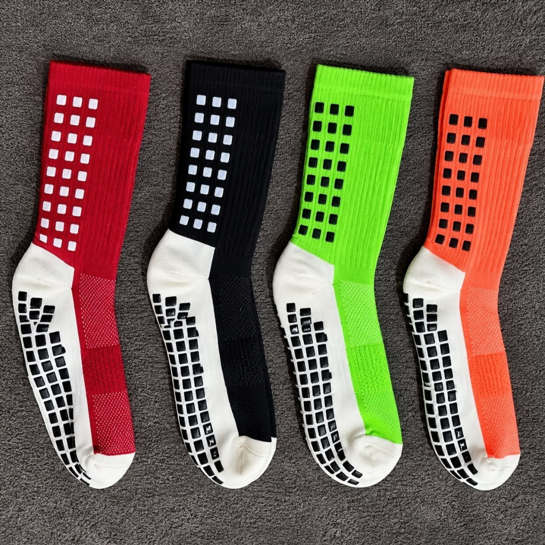 Kit com 4 Pares Meia Antiderrapante Esportiva