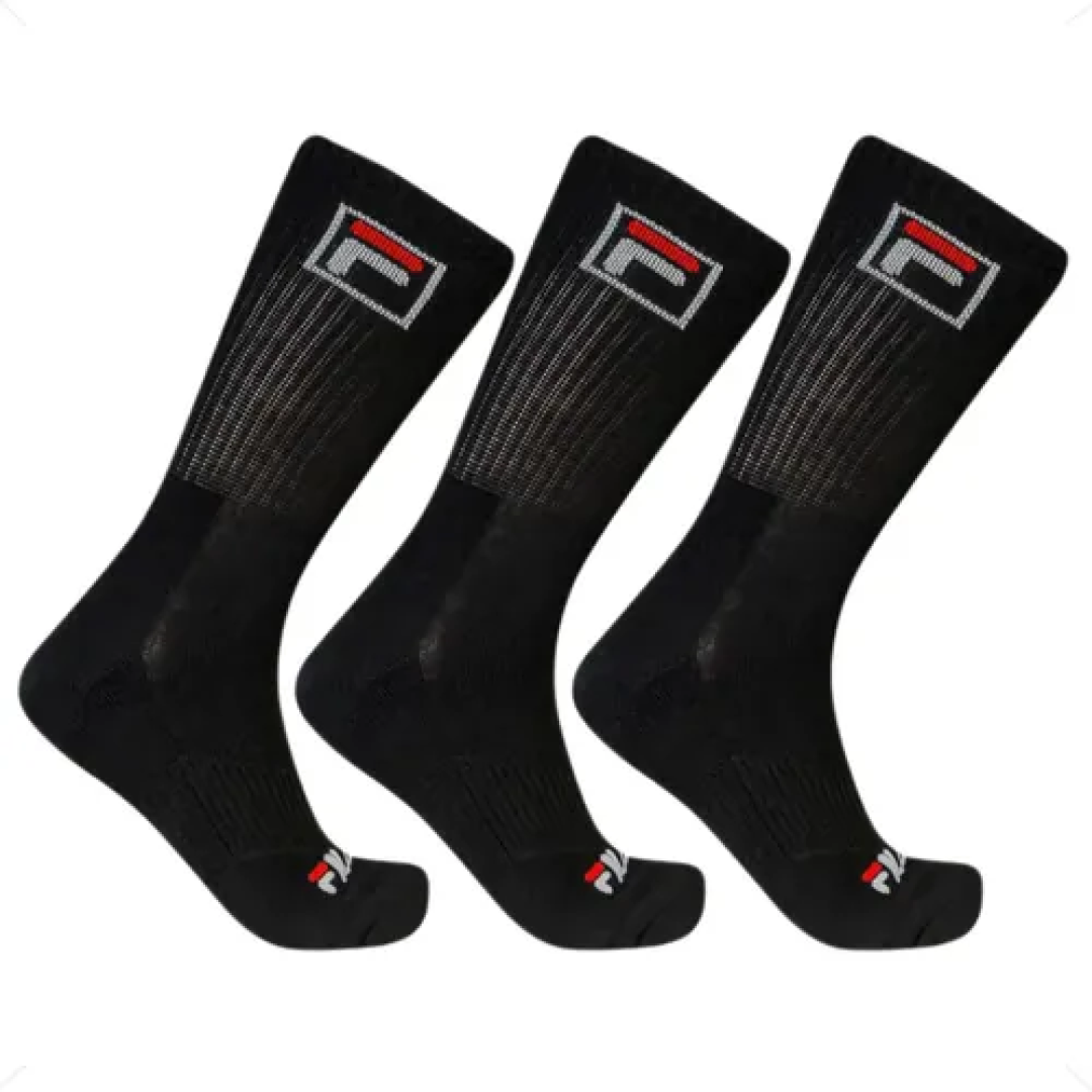 Kit com 3 Pares de Meias Fila Fbox Cano Alto
