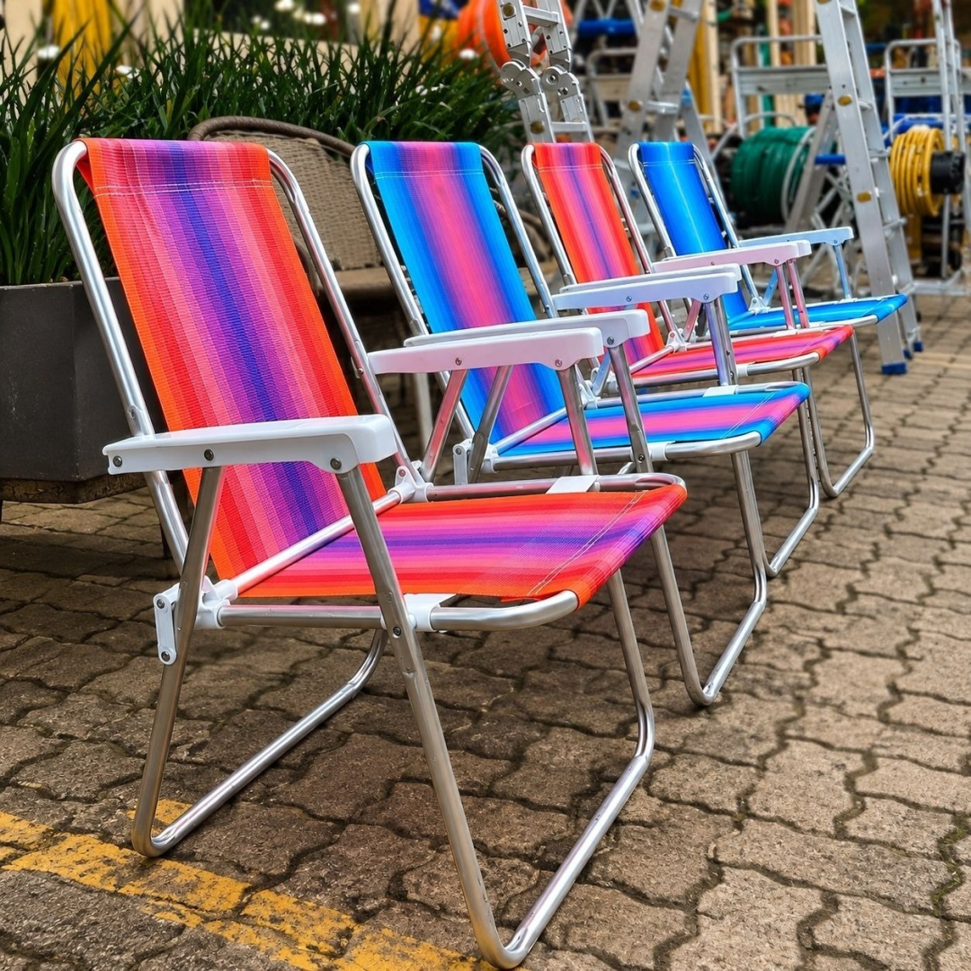 Mor Cadeira Praia Reclinável Alumínio