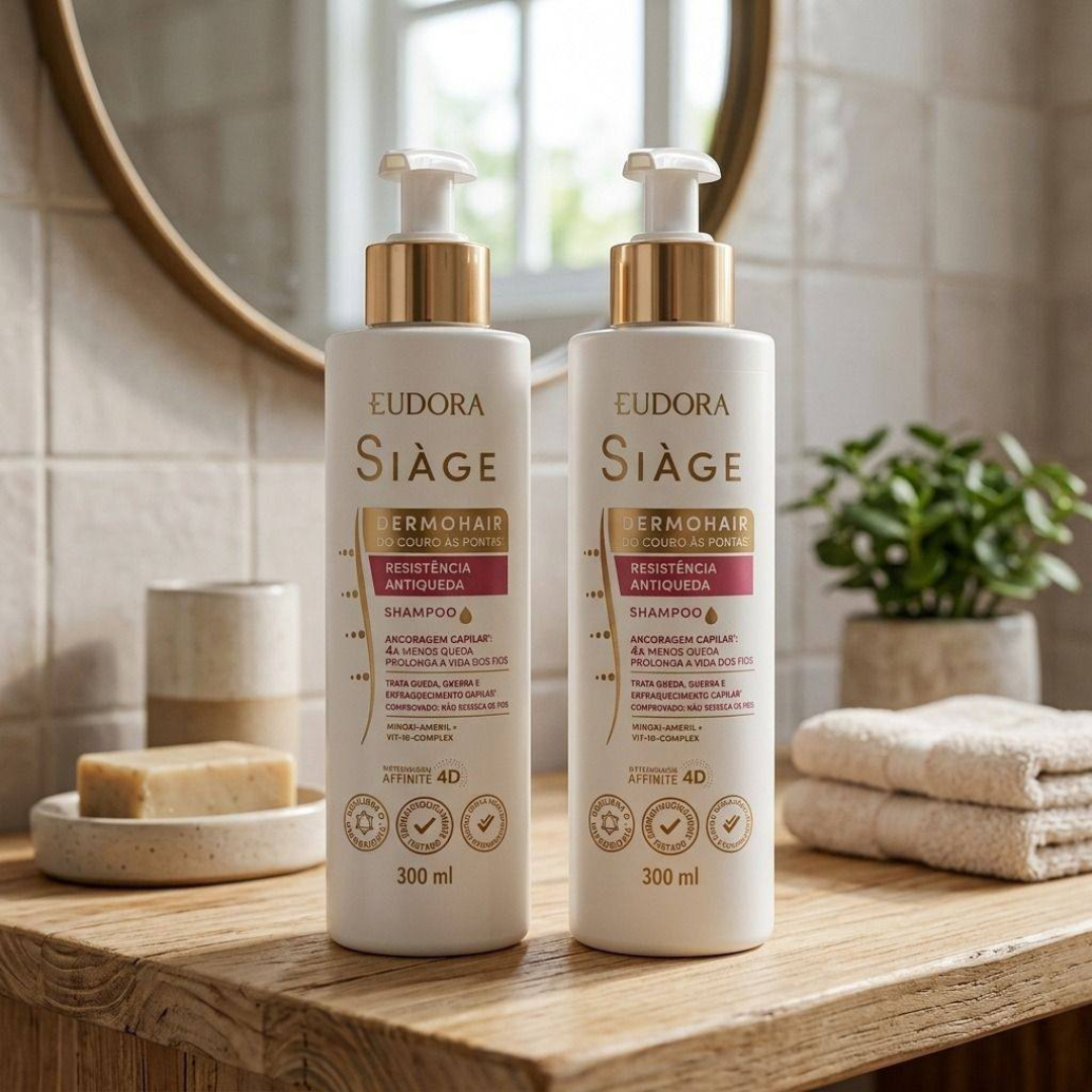 Kit 2 Shampoo Antiqueda Feminino Dermo Hair Eudora Siàge