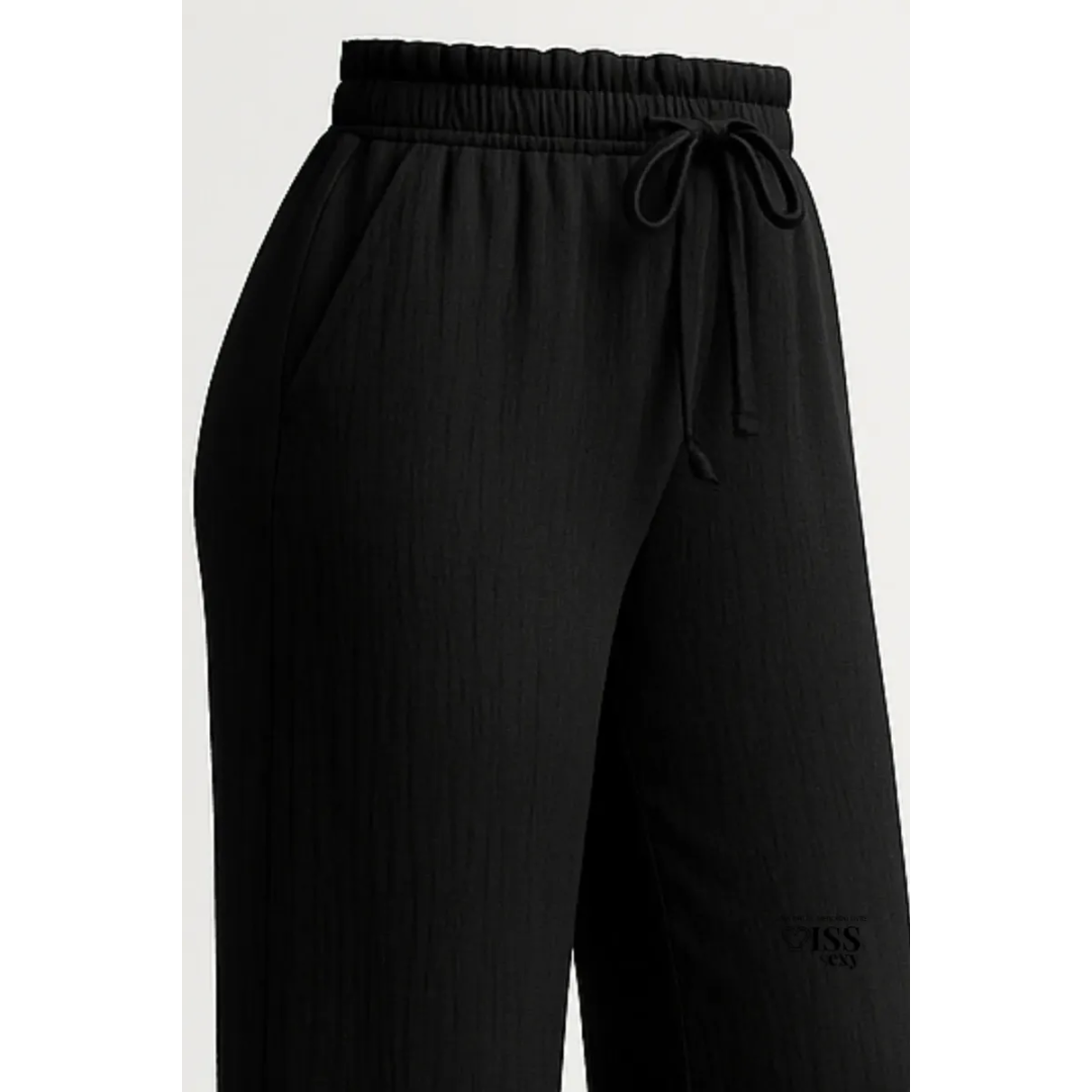 Calça Feminina Alfaiataria Wide Leg Social Pantalona