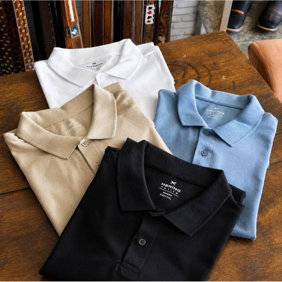 Kit Com 2 Camisas Polo Básicas Masculinas Hering