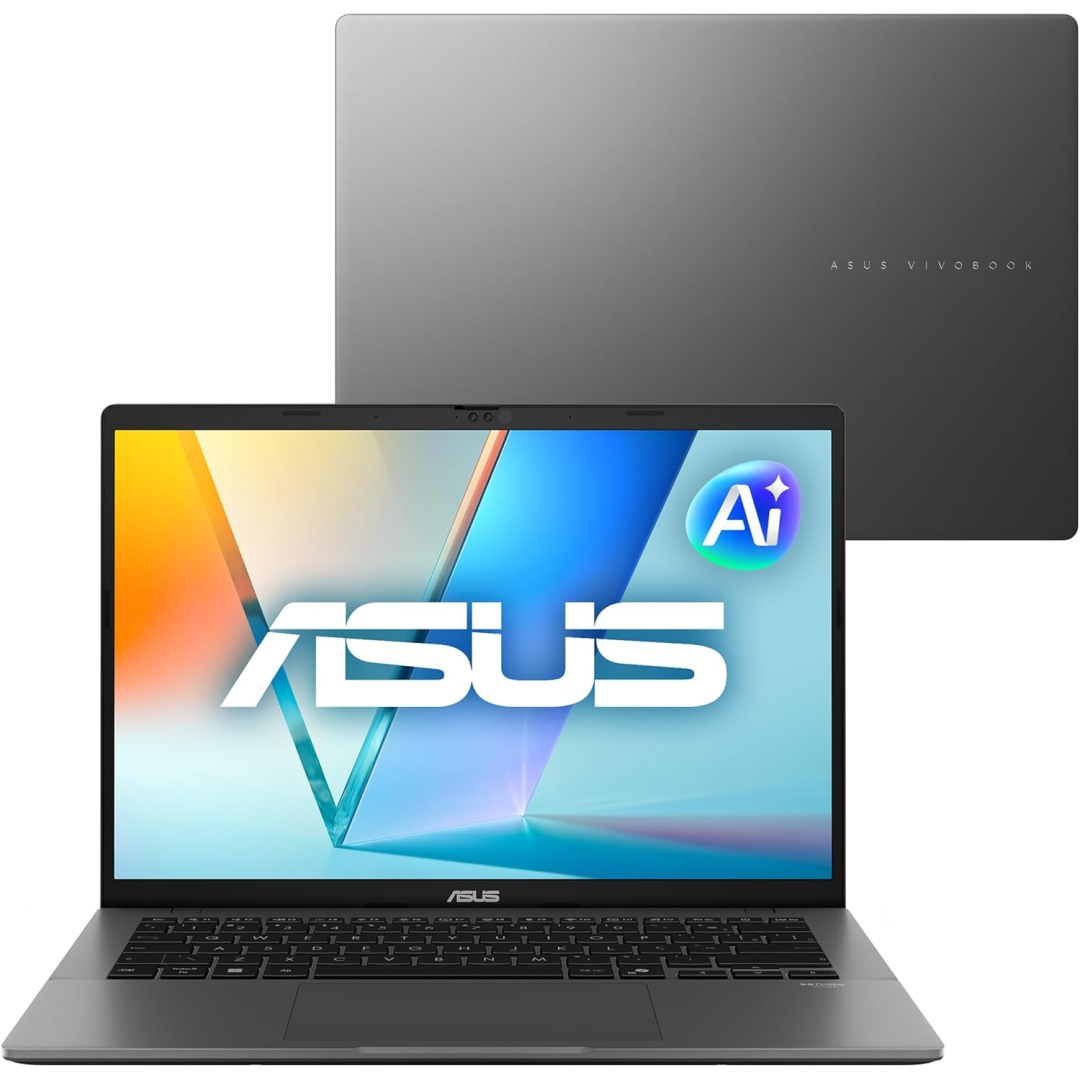 Notebook ASUS Vivobook S14 IA PC, Core Ultra 7, 16 GB, 512 GB, Linux, 14'' Nivel IPS 60Hz, Matte Gray - S3407CA-LY121