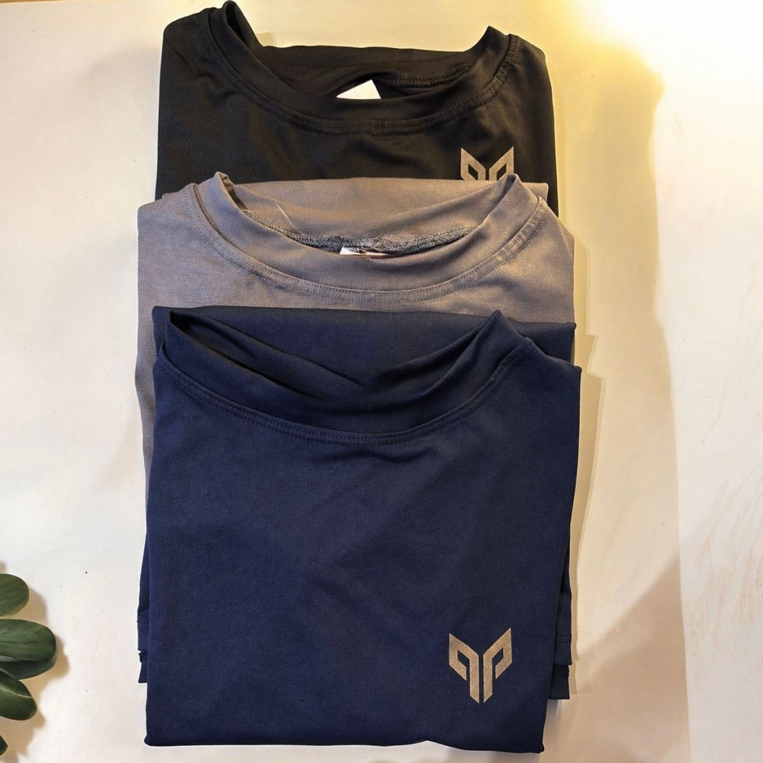 Kit com 3 Camisetas Térmicas Segunda Pele Camisa Uv50
