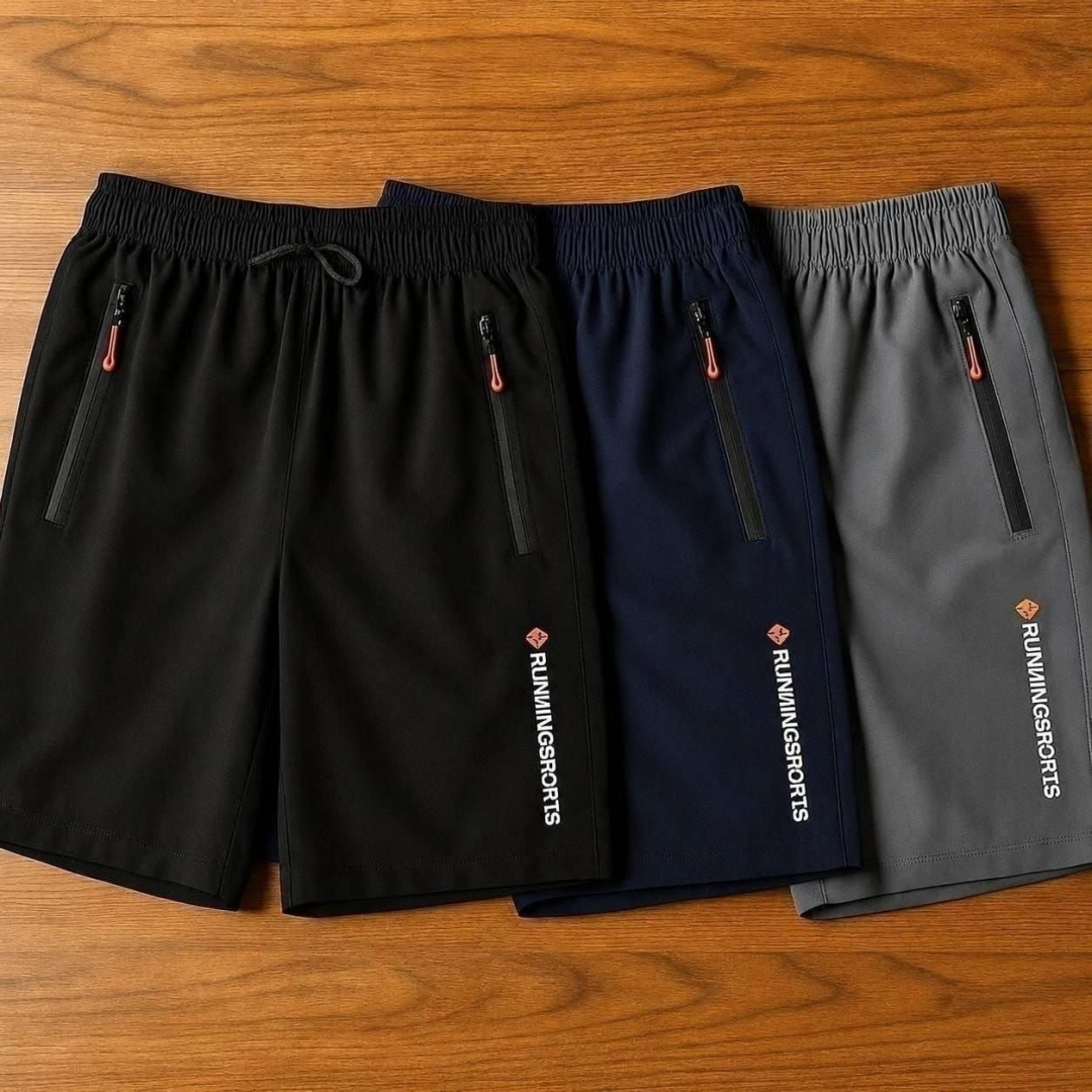 Kit 3 Bermudas Dry Fit De Seda Gelada | Esportivas Premium