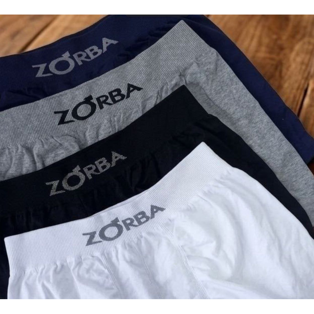 Kit 4 Cuecas Boxer Zorba Algodão Sem Costura